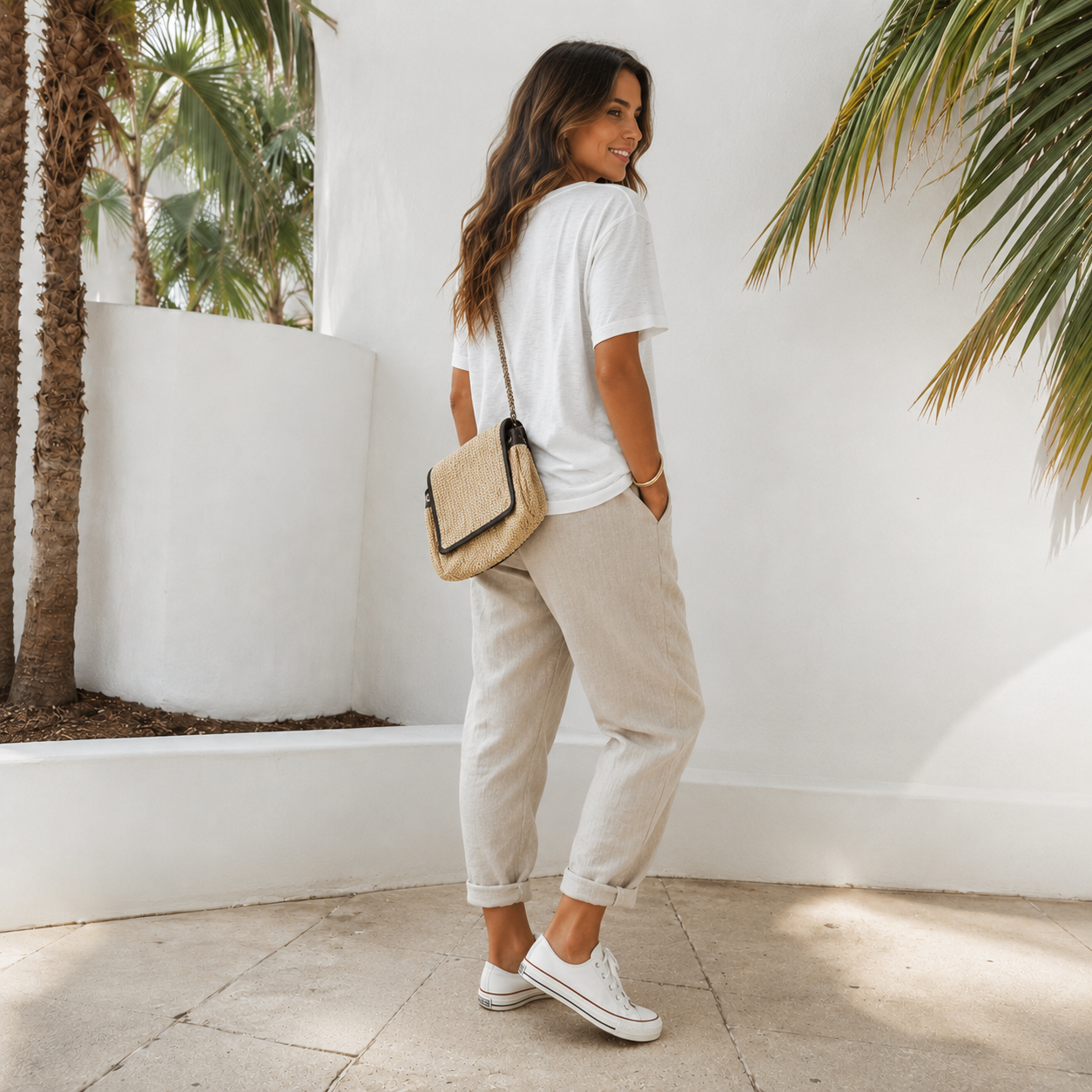 Elwyn - Atmungsaktive und flexible Hose mit niedriger Taille