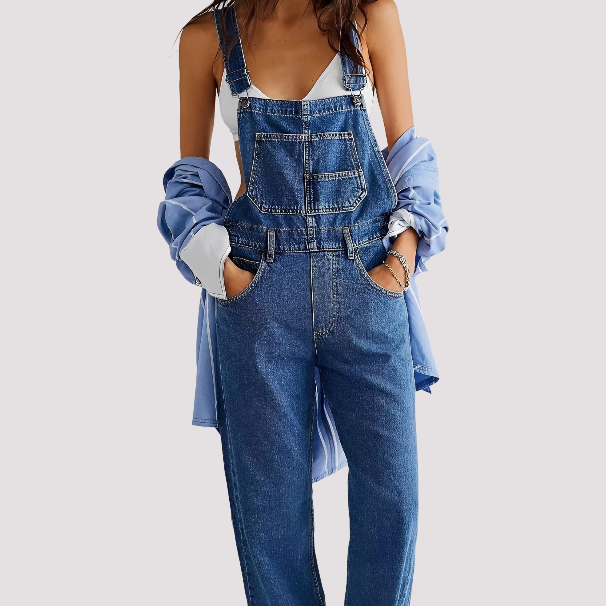 Sophie - Bequemer, legerer Jeans-Jumpsuit für Damen