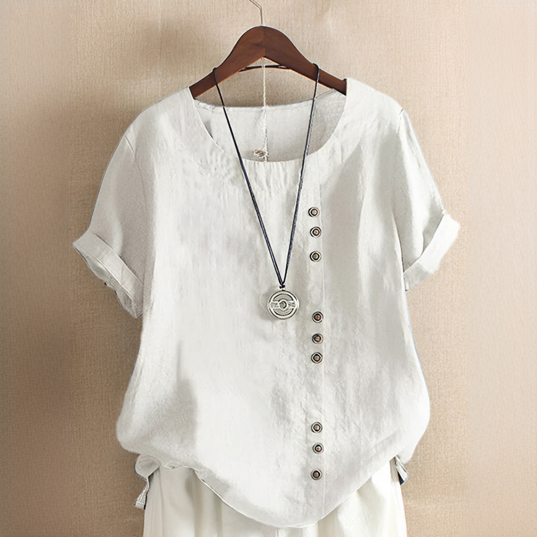 Noelle - Schicke, locker sitzende Bluse mit Knöpfen