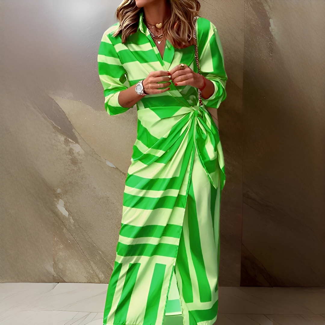 Emily - Elegantes und Schickes Kleid mit Streifen