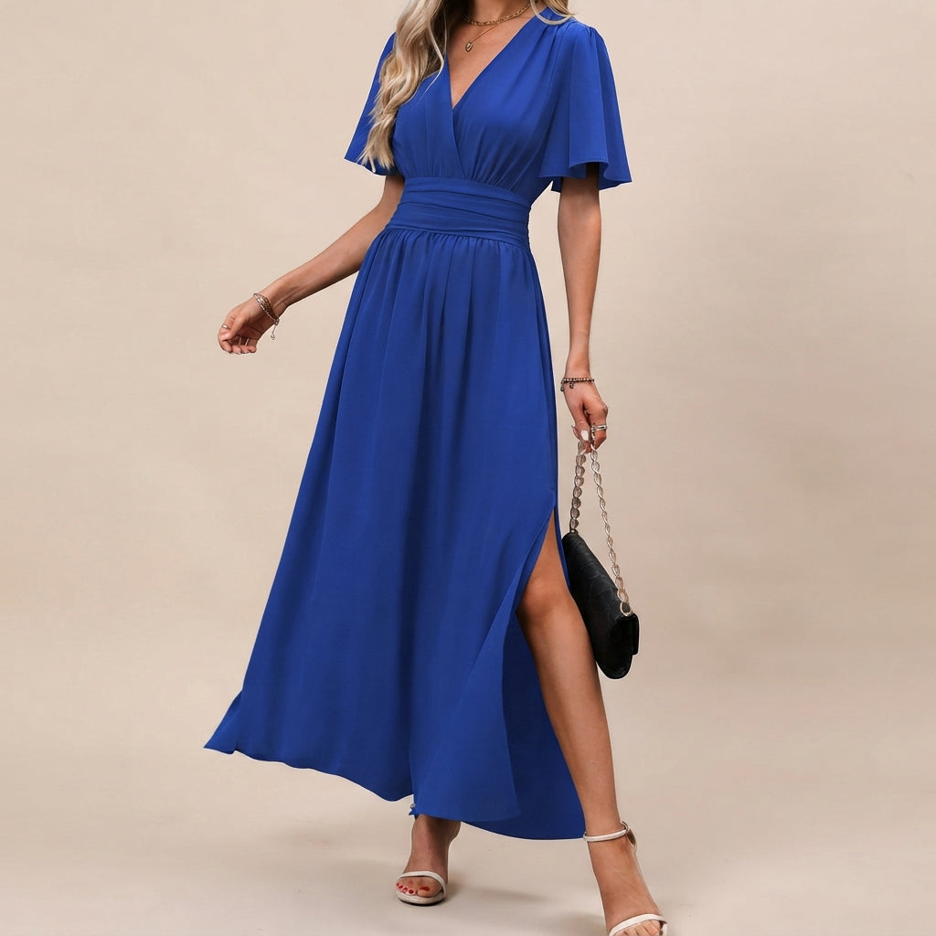Leyli - Ansprechendes Midi-Kleid mit Schlitz