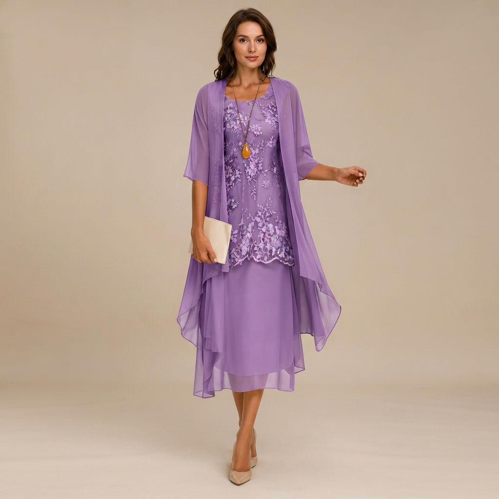 Krystal - Schickes Midikleid im Zweitteil-Look