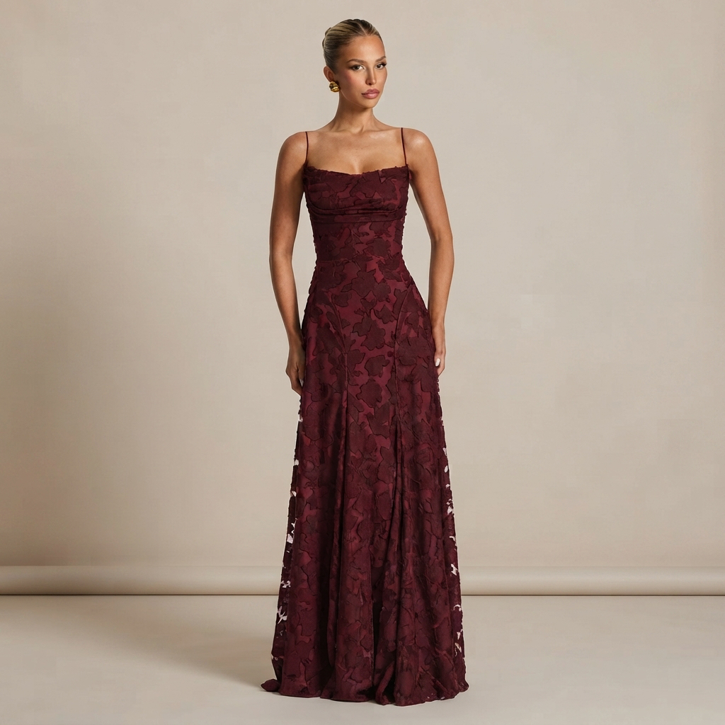Helena - Stilvolles Maxikleid mit freiem Rücken