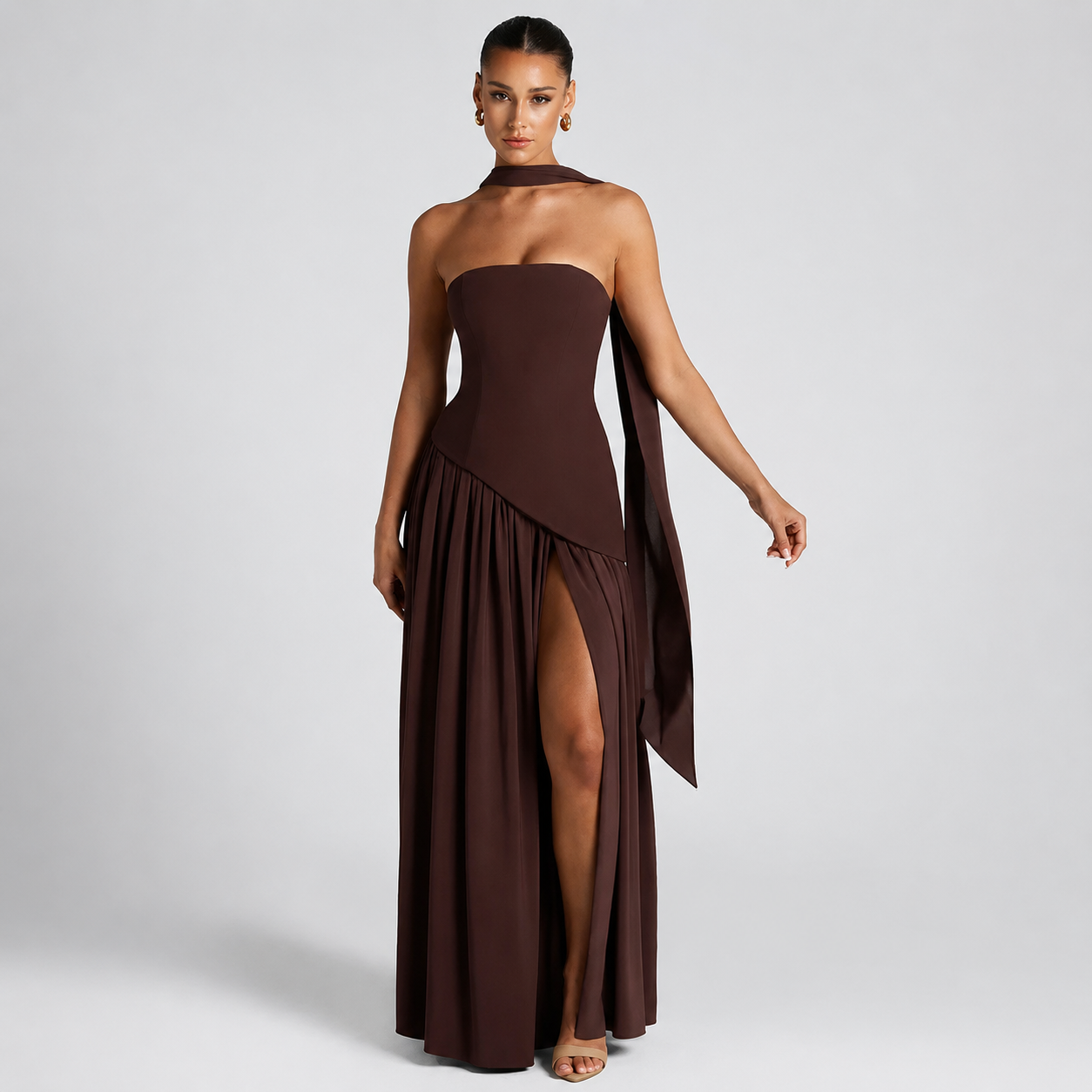 Fatimea - Elegantes Tube-Top-Maxikleid