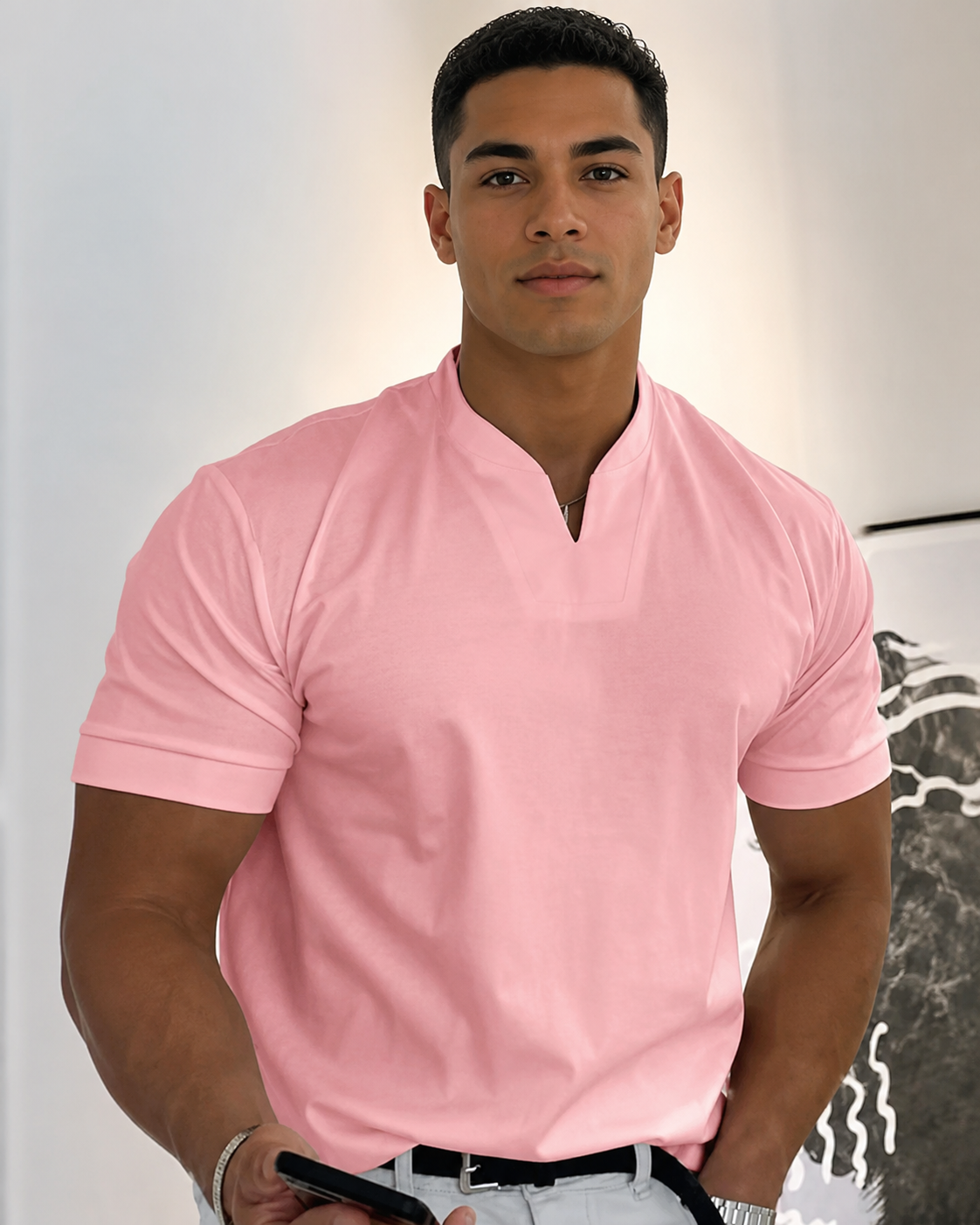 Cédric - Komfortables V-Neck-Shirt