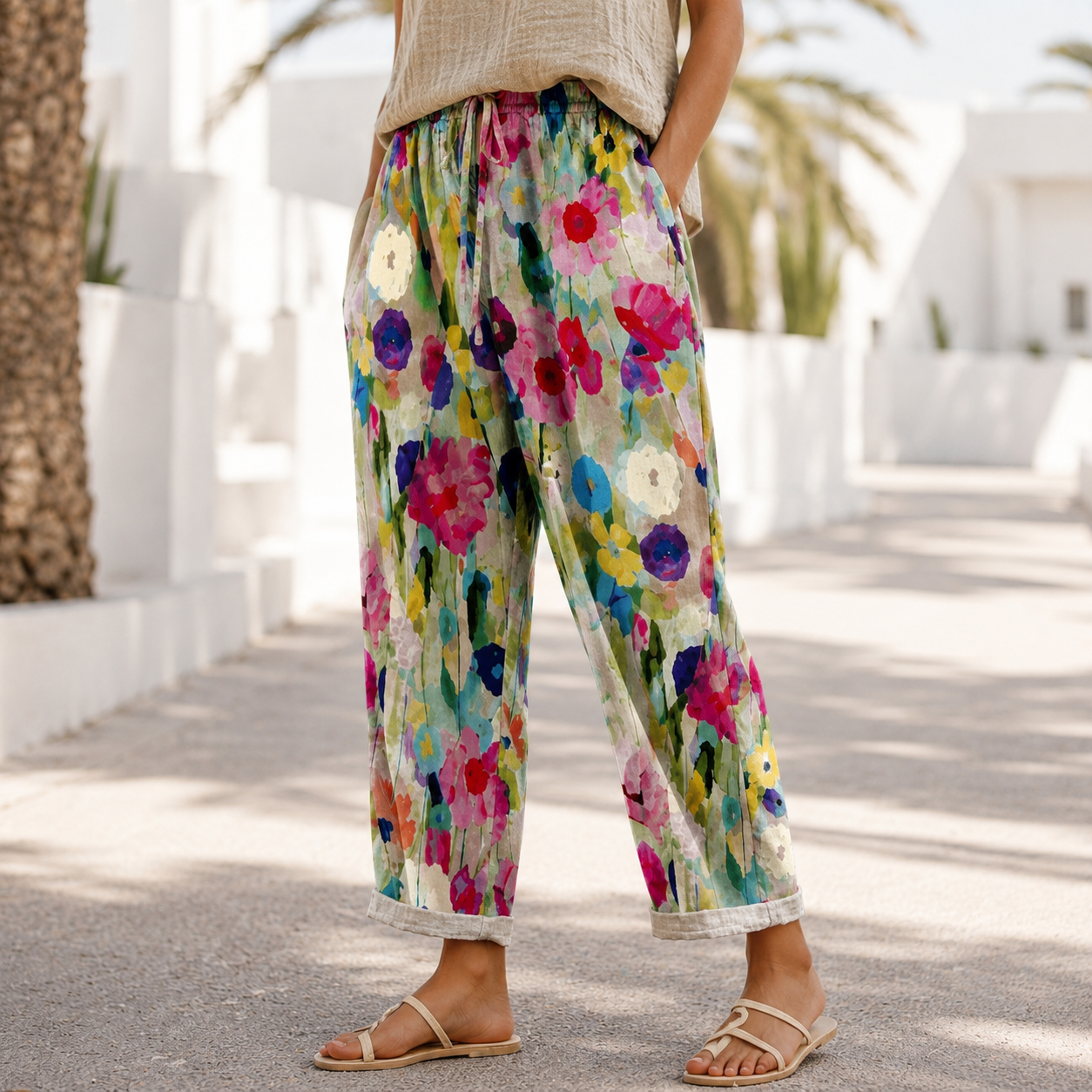 Kheyri - Luftige Hosen mit Blumendesign