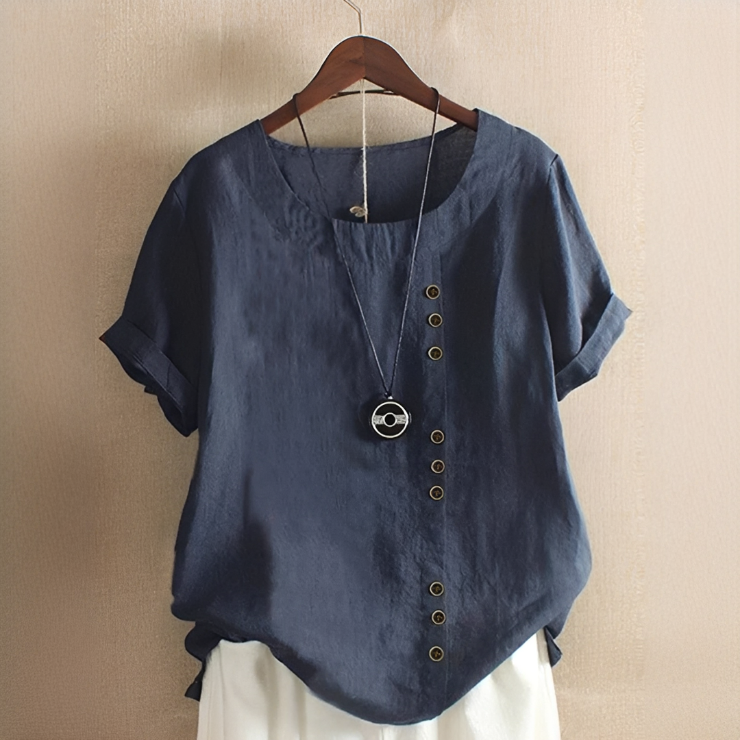 Noelle - Schicke, locker sitzende Bluse mit Knöpfen