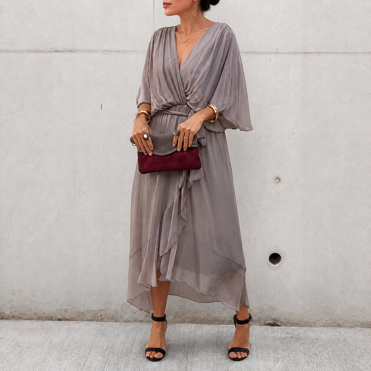 Jescah - Elegantes Kleid mit weiten Ärmeln