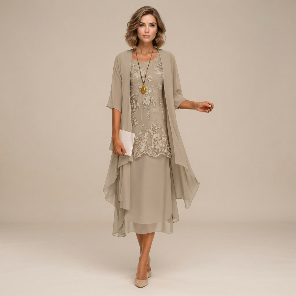 Krystal - Schickes Midikleid im Zweitteil-Look