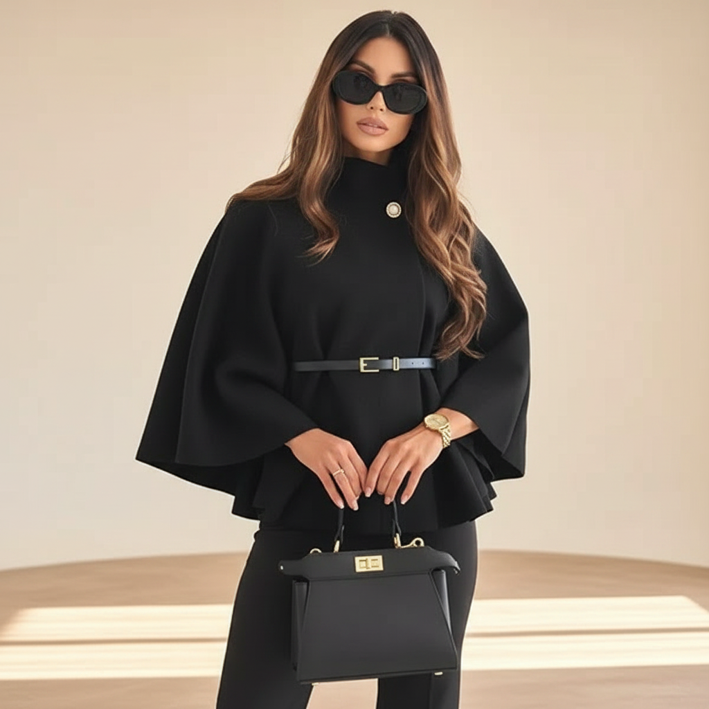 Lindsey - Elegante Jacke mit Gürtel und weiten Ärmeln