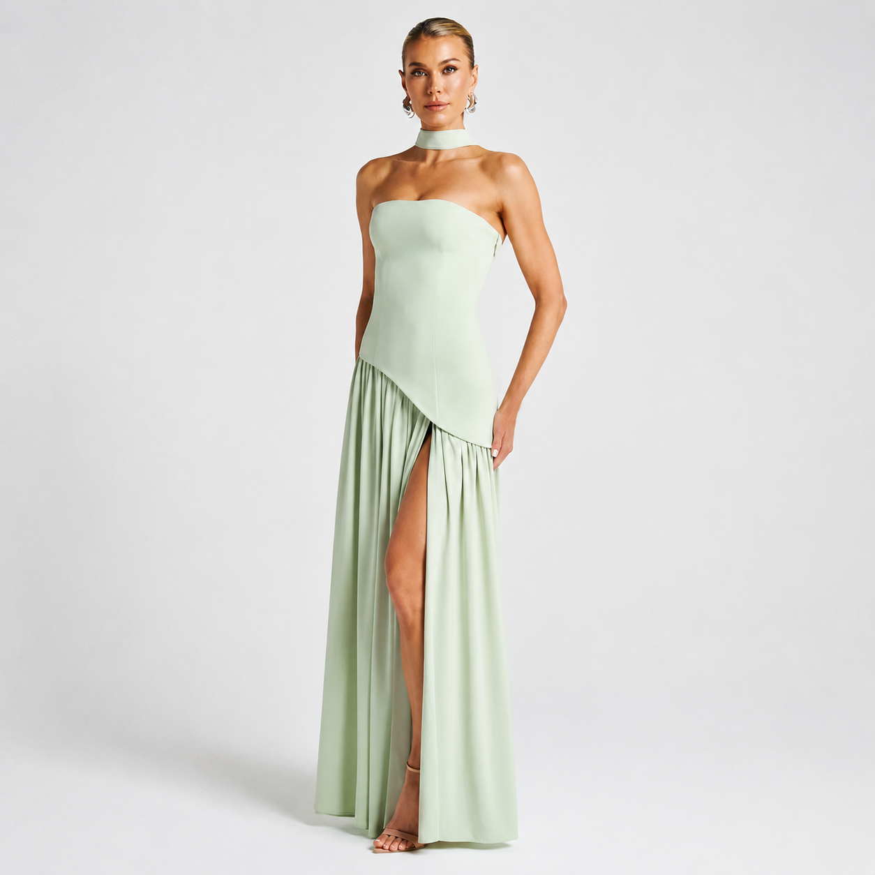 Fatimea - Elegantes Tube-Top-Maxikleid