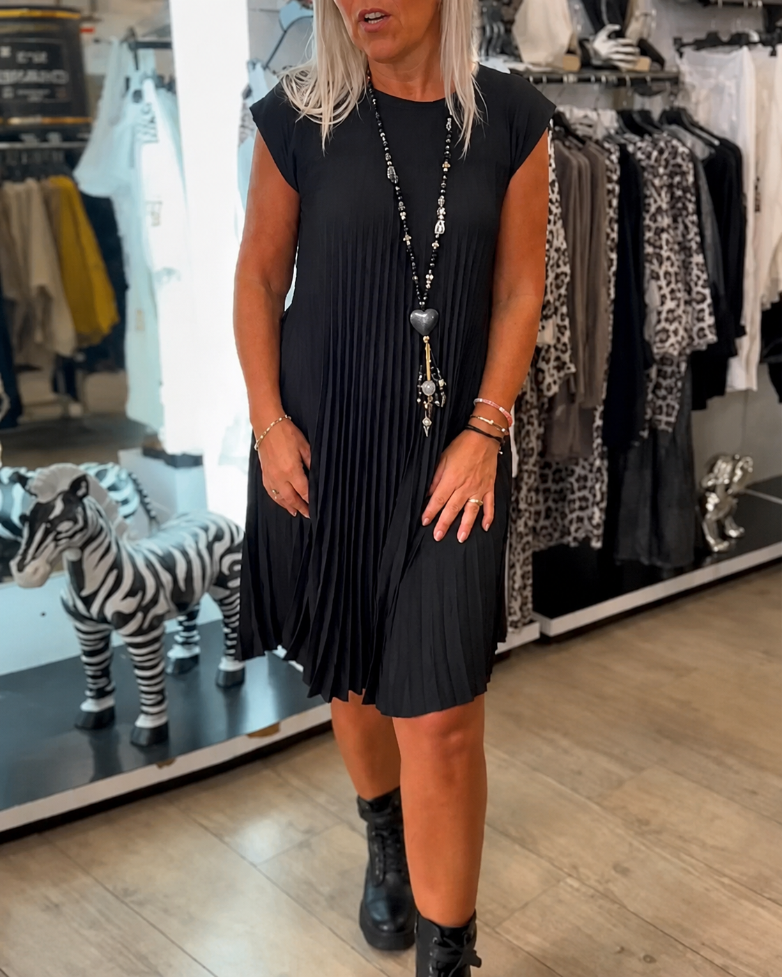 Angélique - Weiter Plisseekleid