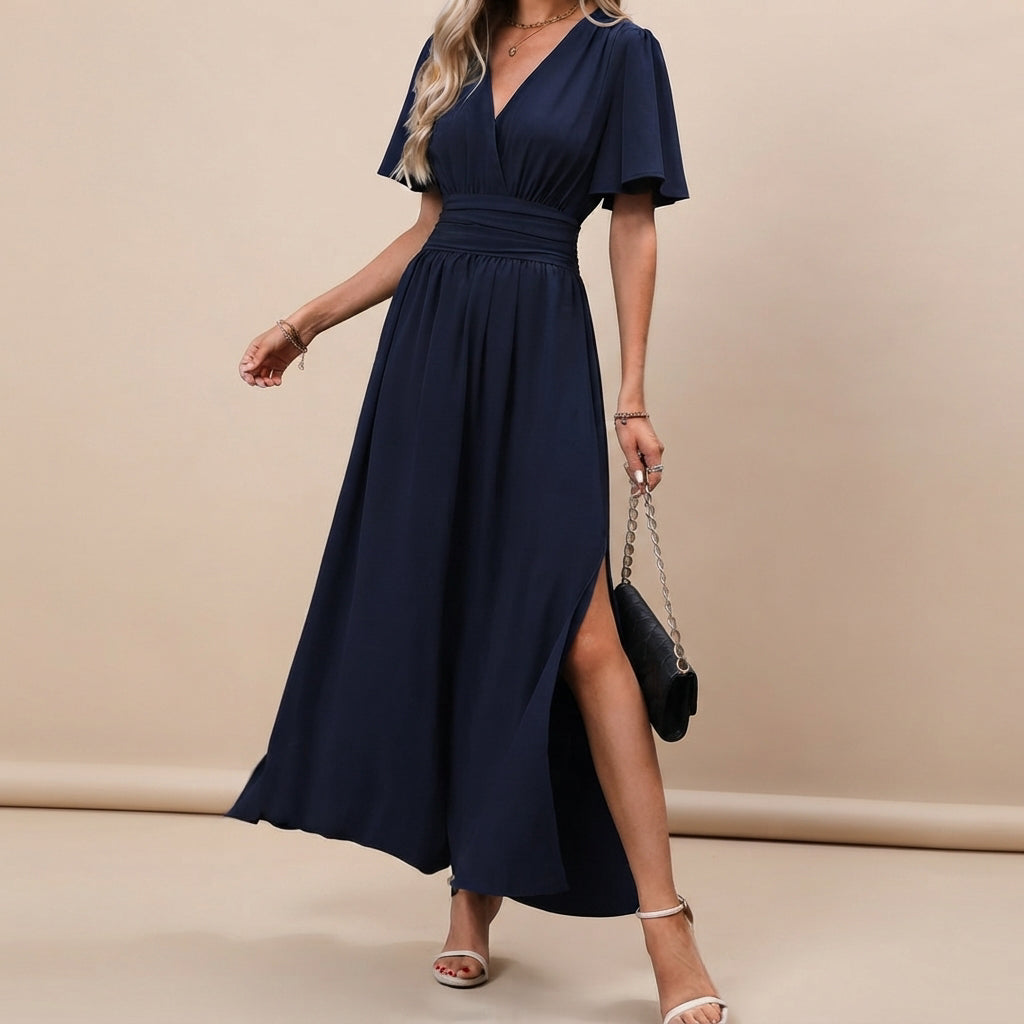 Leyli - Ansprechendes Midi-Kleid mit Schlitz