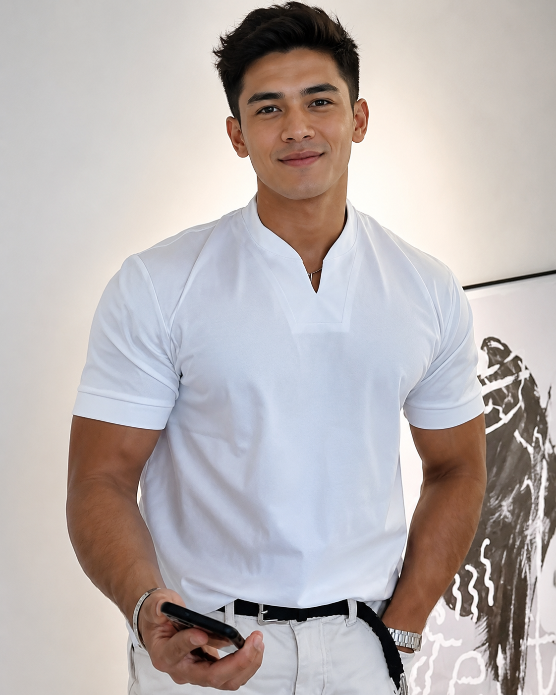 Cédric - Komfortables V-Neck-Shirt