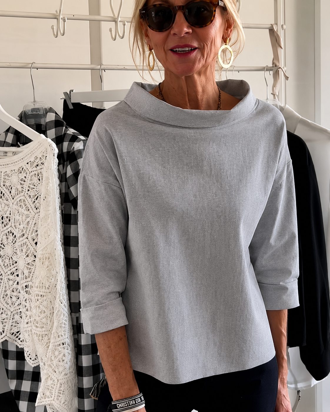 Elone - Schicke, lockere Bluse mit Kragen
