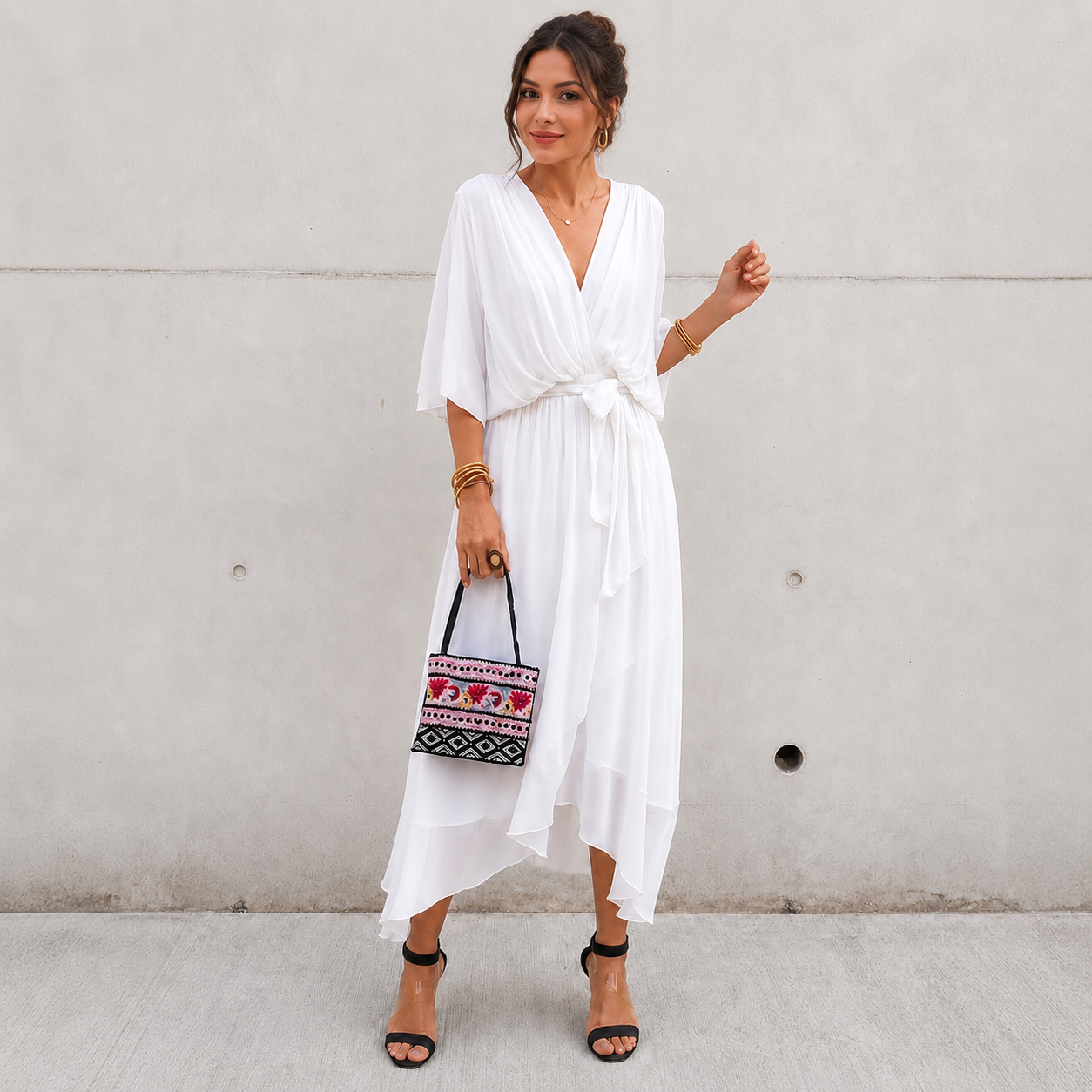 Jescah - Elegantes Kleid mit weiten Ärmeln
