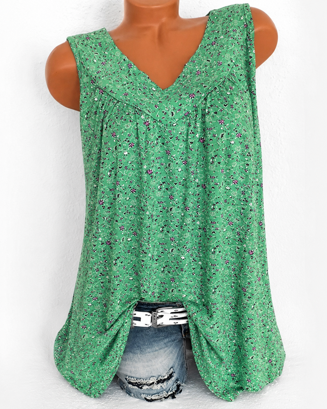 Naleisa - Elegante ärmellose Tops