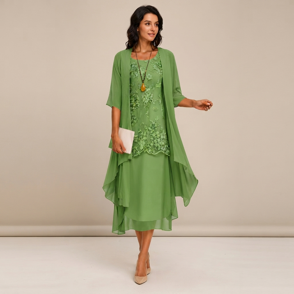 Krystal - Schickes Midikleid im Zweitteil-Look