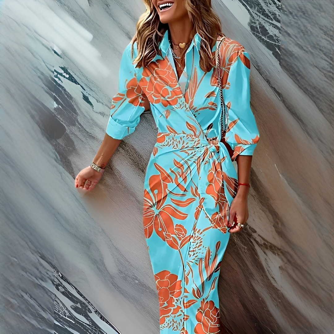 Emily - Elegantes und Schickes Kleid mit Streifen