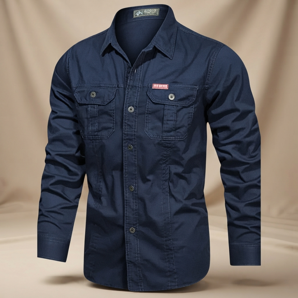 Hayden - Cargohemd mit langen Ärmeln und zusätzlichen Taschen