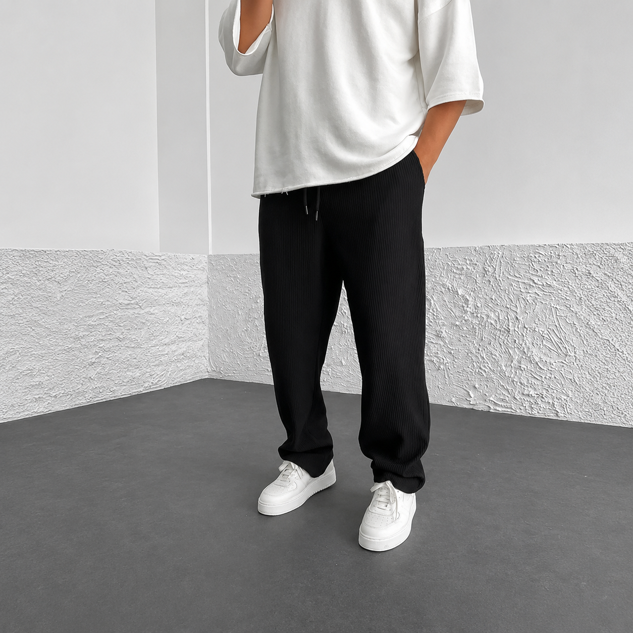 Zeke - Weit geschnittene Hose mit Kordelzug