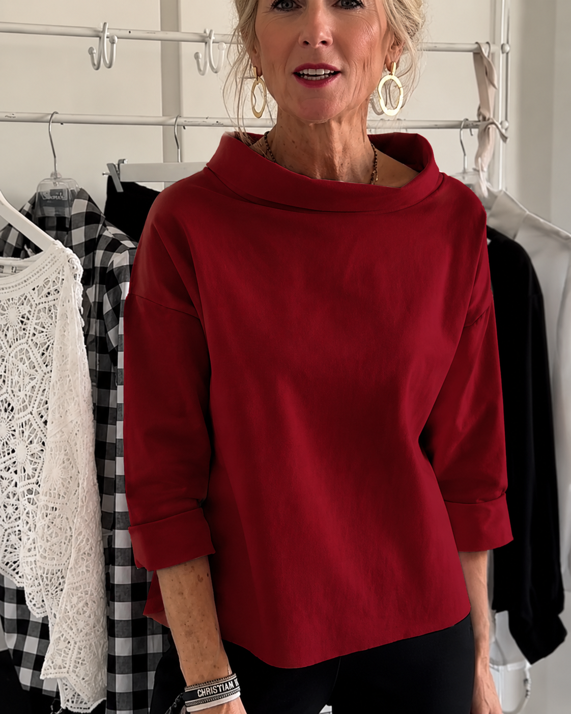 Elone - Schicke, lockere Bluse mit Kragen