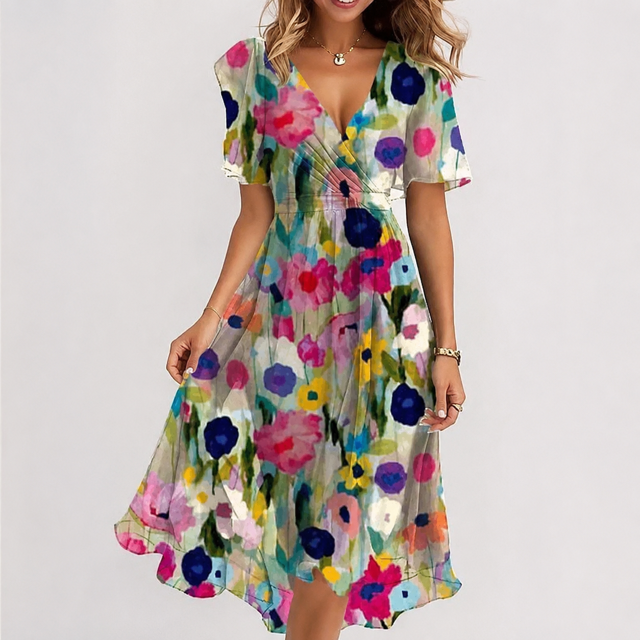 Luella - Legeres Midikleid mit V-Ausschnitt