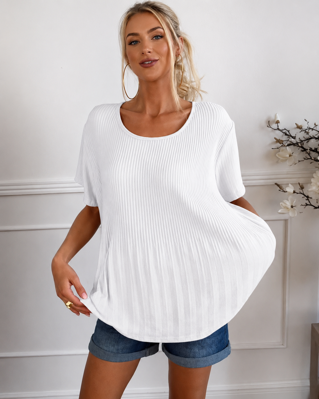 Rainelda - Elegante Bluse mit Falten