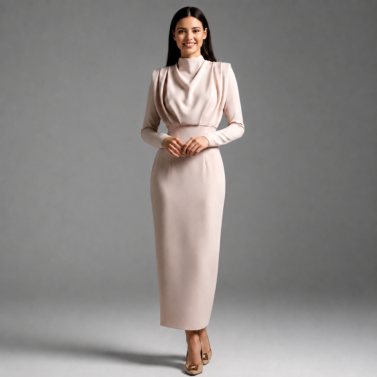 Darby - Stilvolles Kleid mit langen Ärmeln