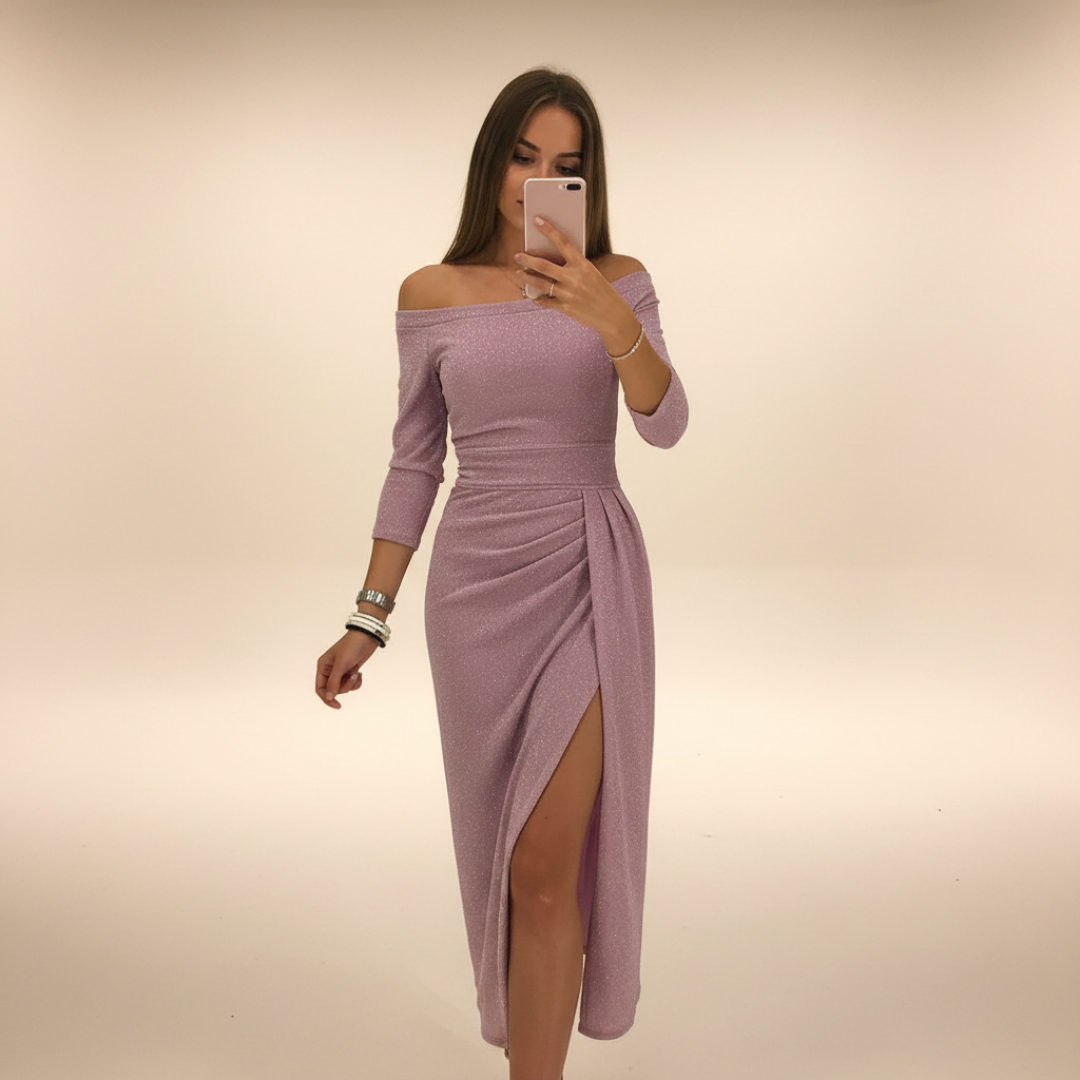 Christy - Elegantes Off-Shoulder-Midikleid