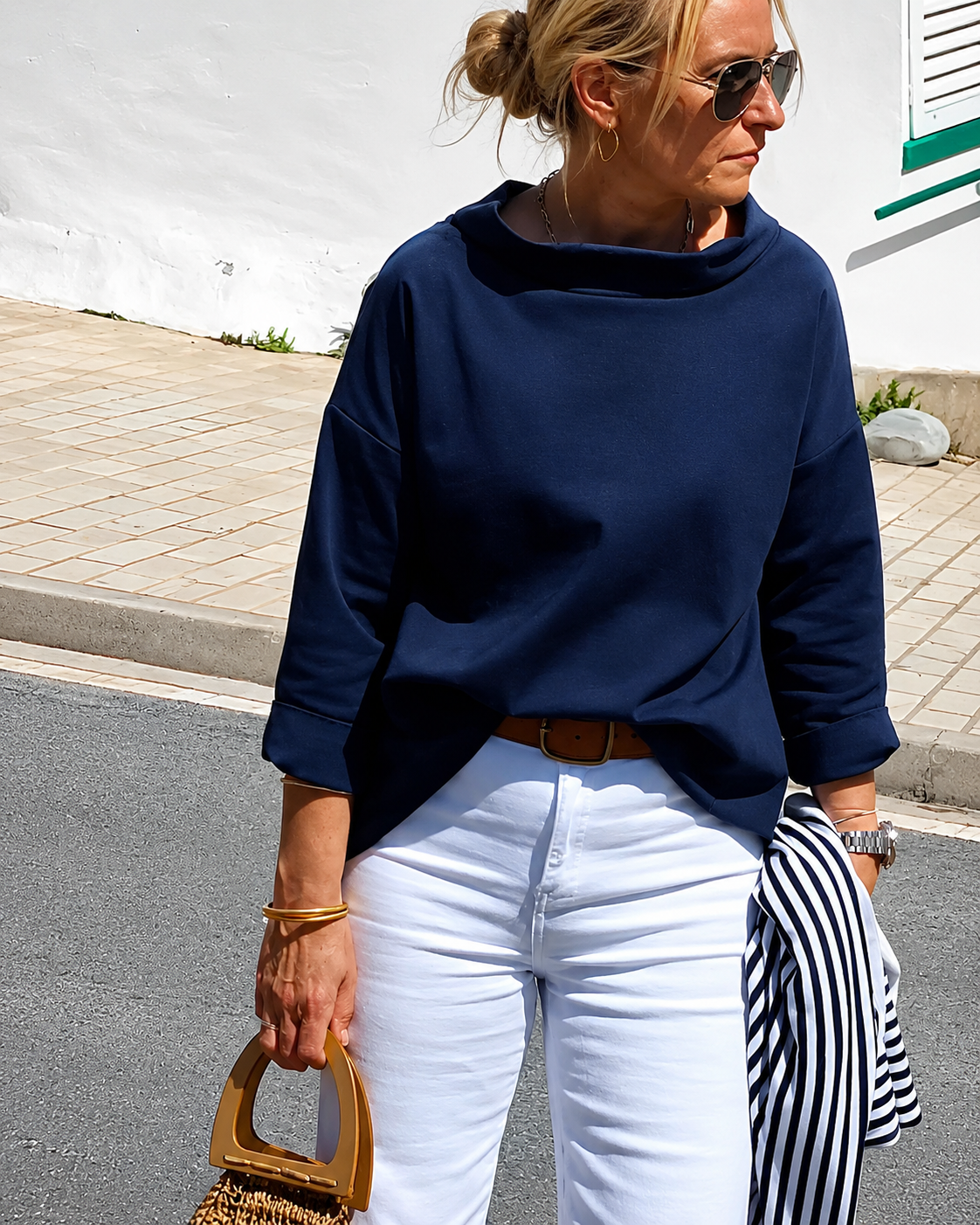 Elone - Schicke, lockere Bluse mit Kragen