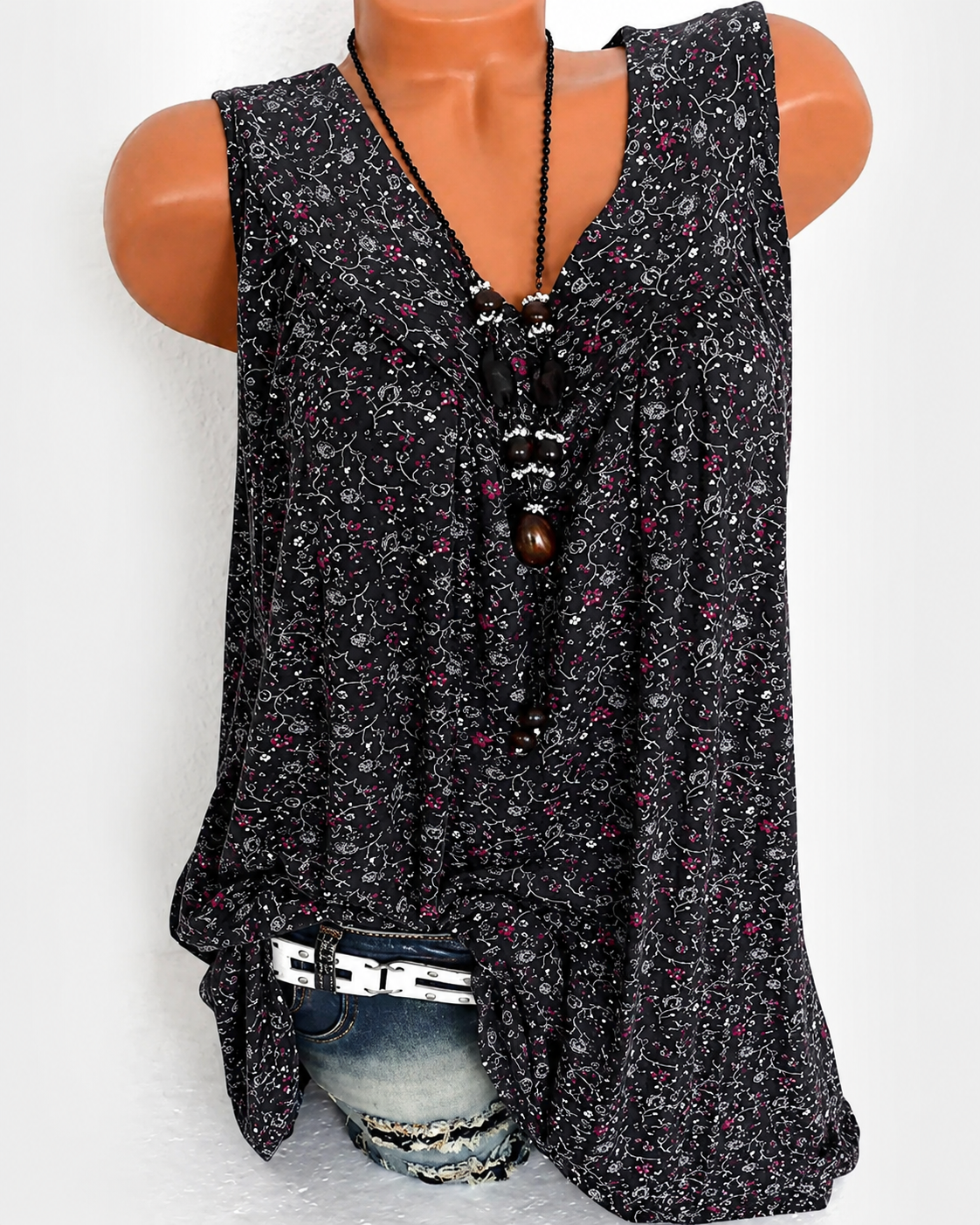 Naleisa - Elegante ärmellose Tops