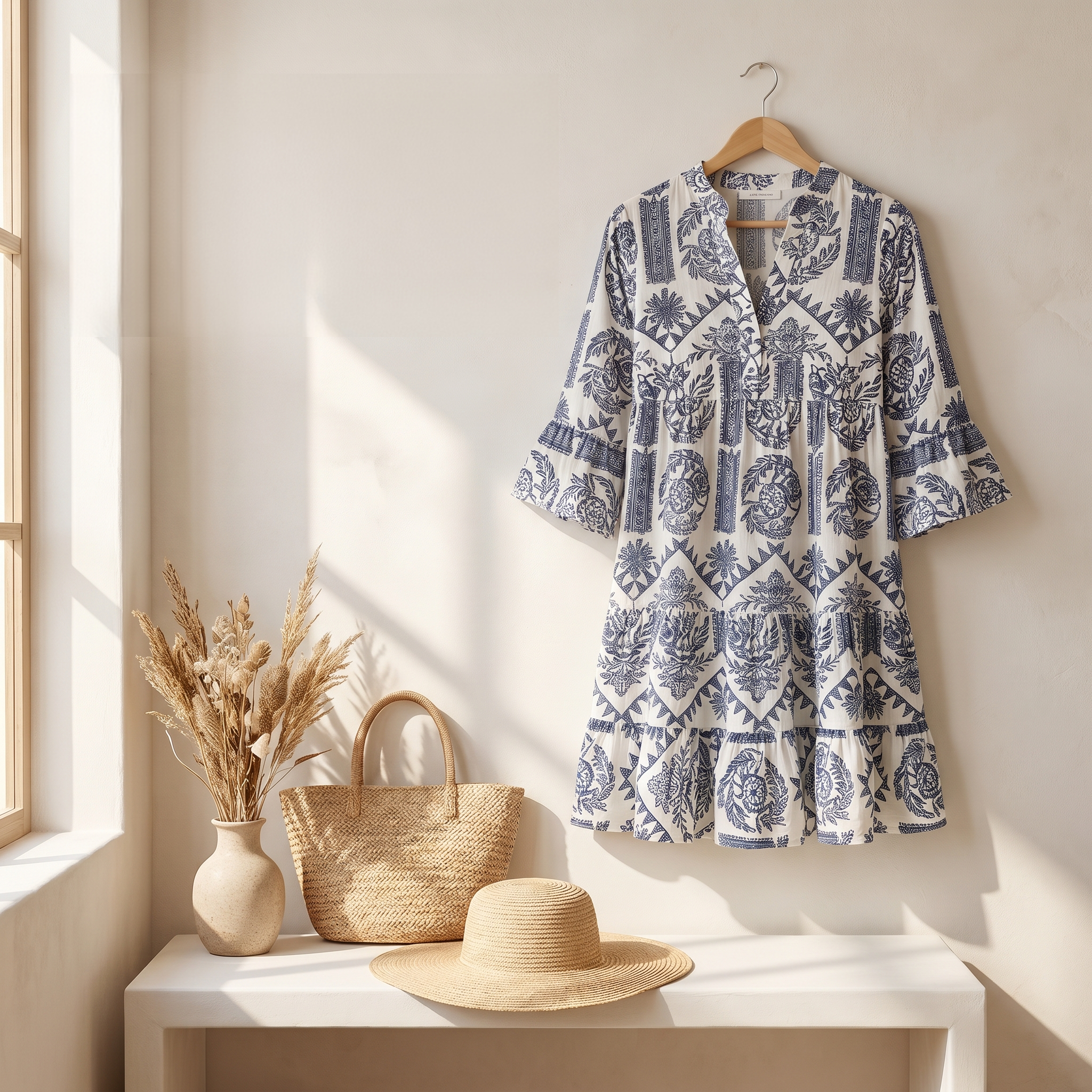 Krisella - Schickes Midi-Kleid im Boho-Stil