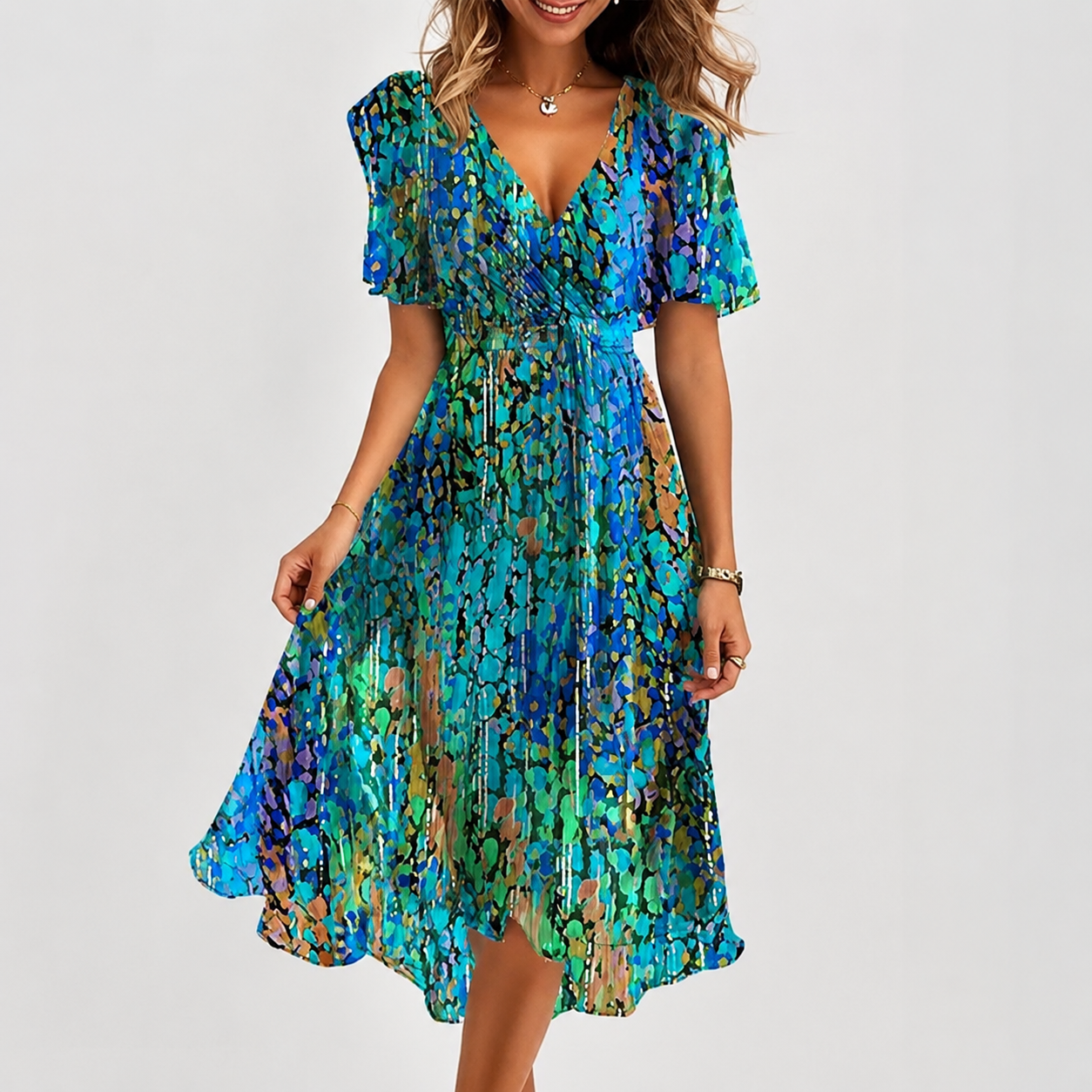 Luella - Legeres Midikleid mit V-Ausschnitt