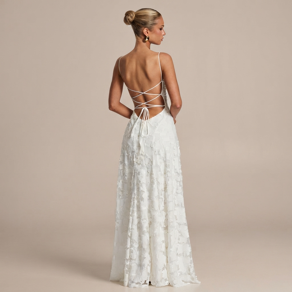 Helena - Stilvolles Maxikleid mit freiem Rücken