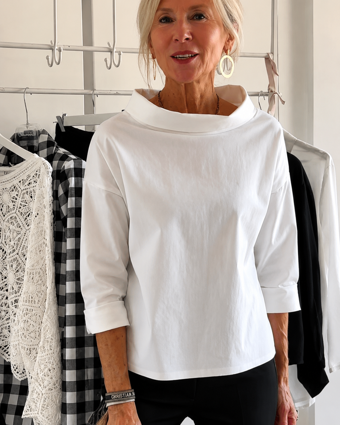 Elone - Schicke, lockere Bluse mit Kragen