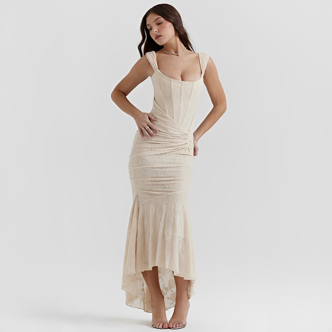 Cynthia - Elegantes Midikleid zum Wickeln mit Gürtel