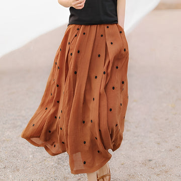Thea - Bequemer Damenrock mit Polka-Dots