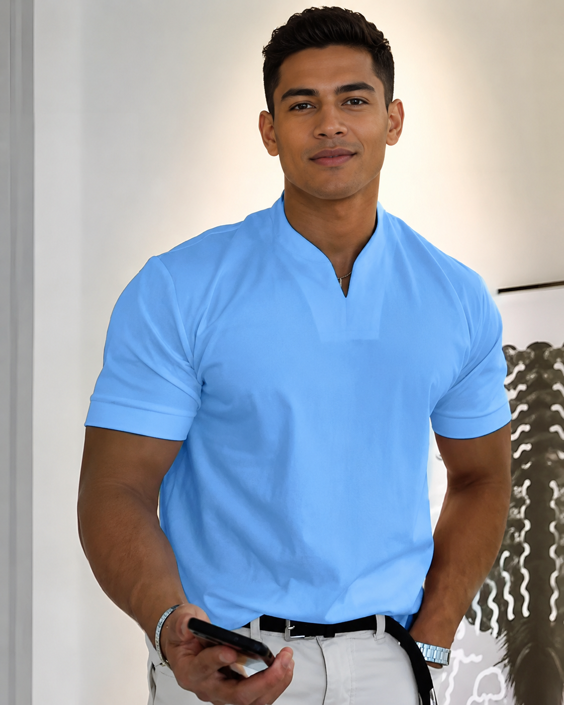 Cédric - Komfortables V-Neck-Shirt