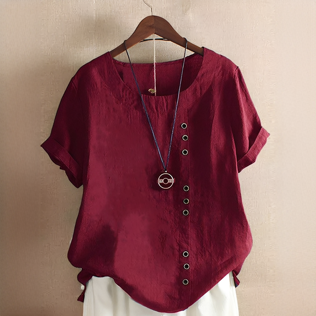 Noelle - Schicke, locker sitzende Bluse mit Knöpfen