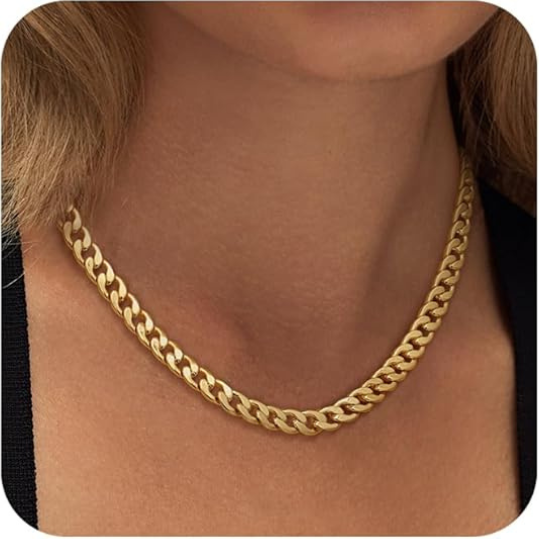 Anabel – Kette mit goldenen Gliedern