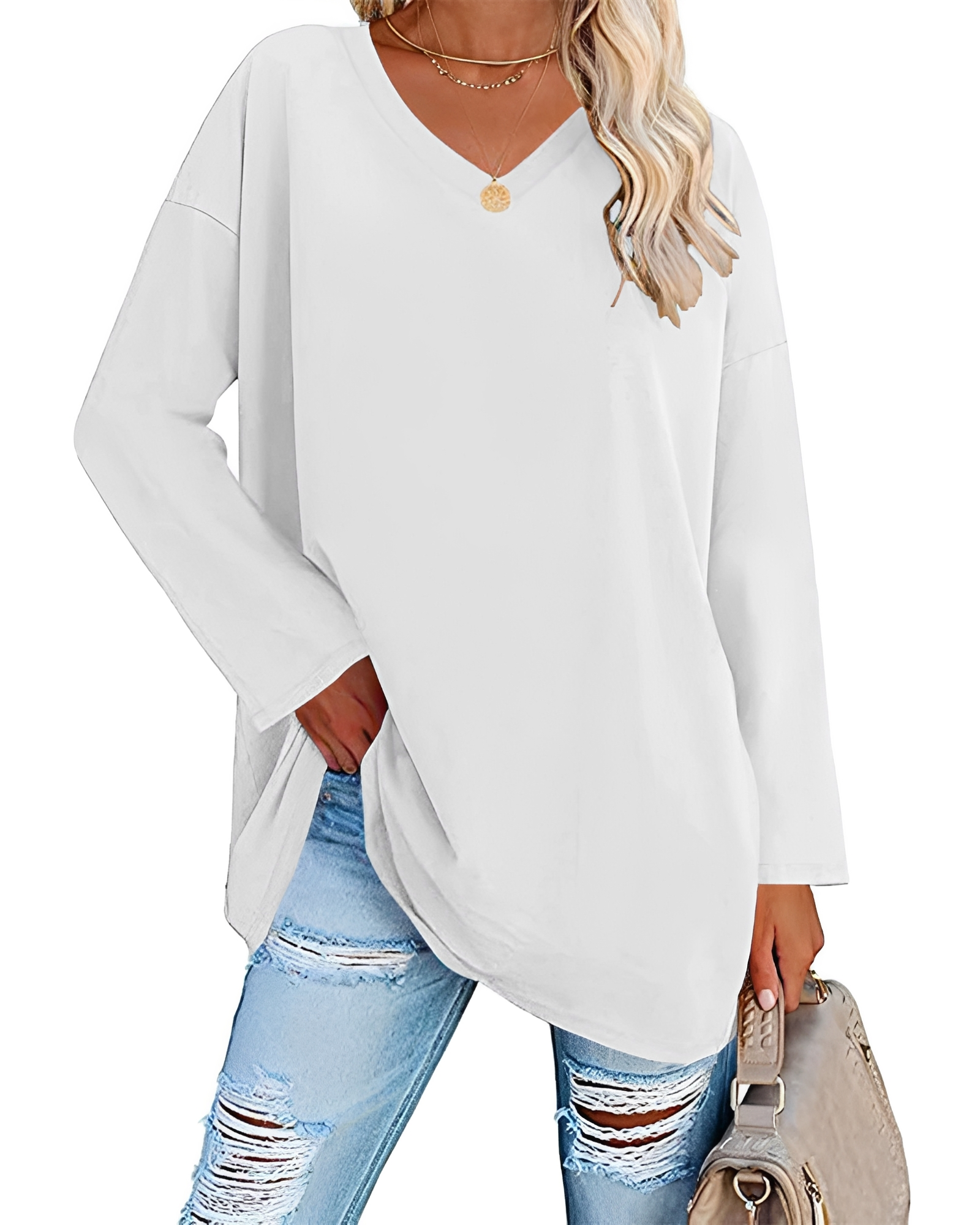 Kendra - Stilvolles V-Neck-Shirt mit lockerer Passform