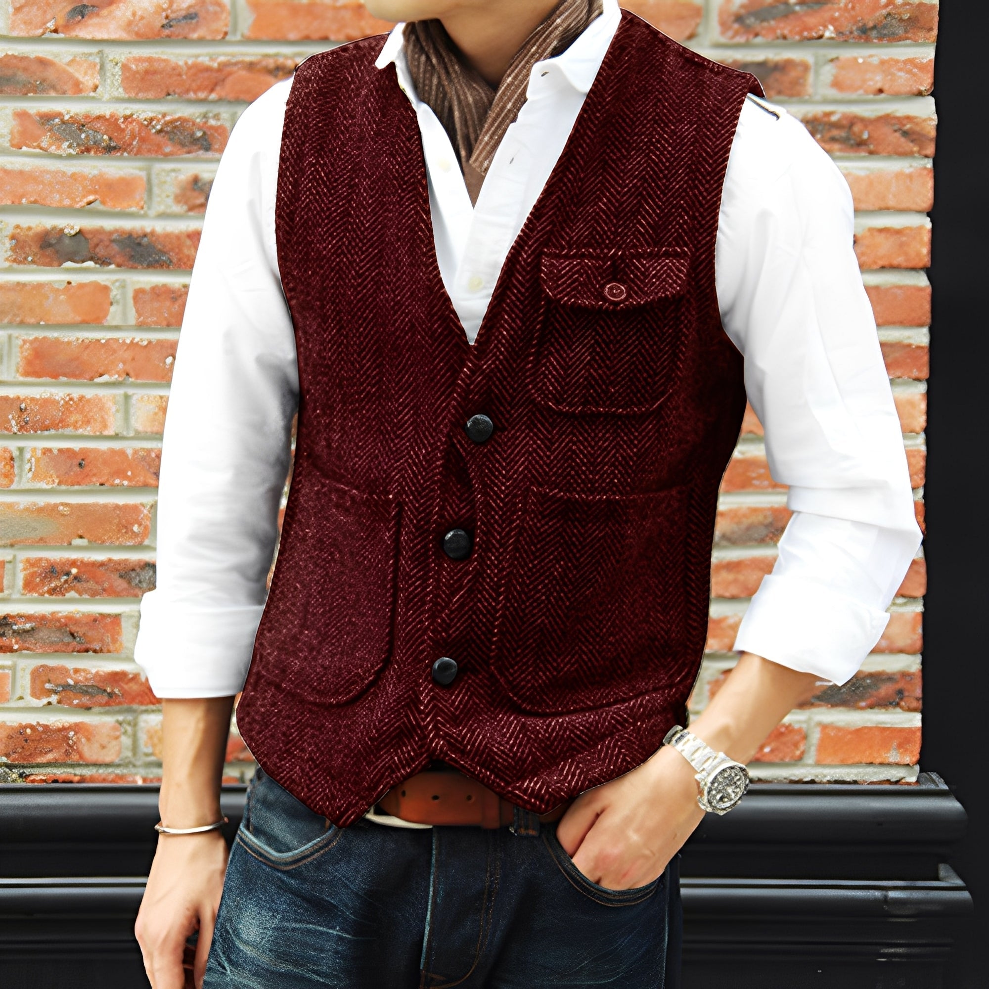 Matthew - Eleganter Tweedmantel