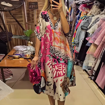 Moriah - Sommerkleid für Damen mit lockerem Schnitt und Druck
