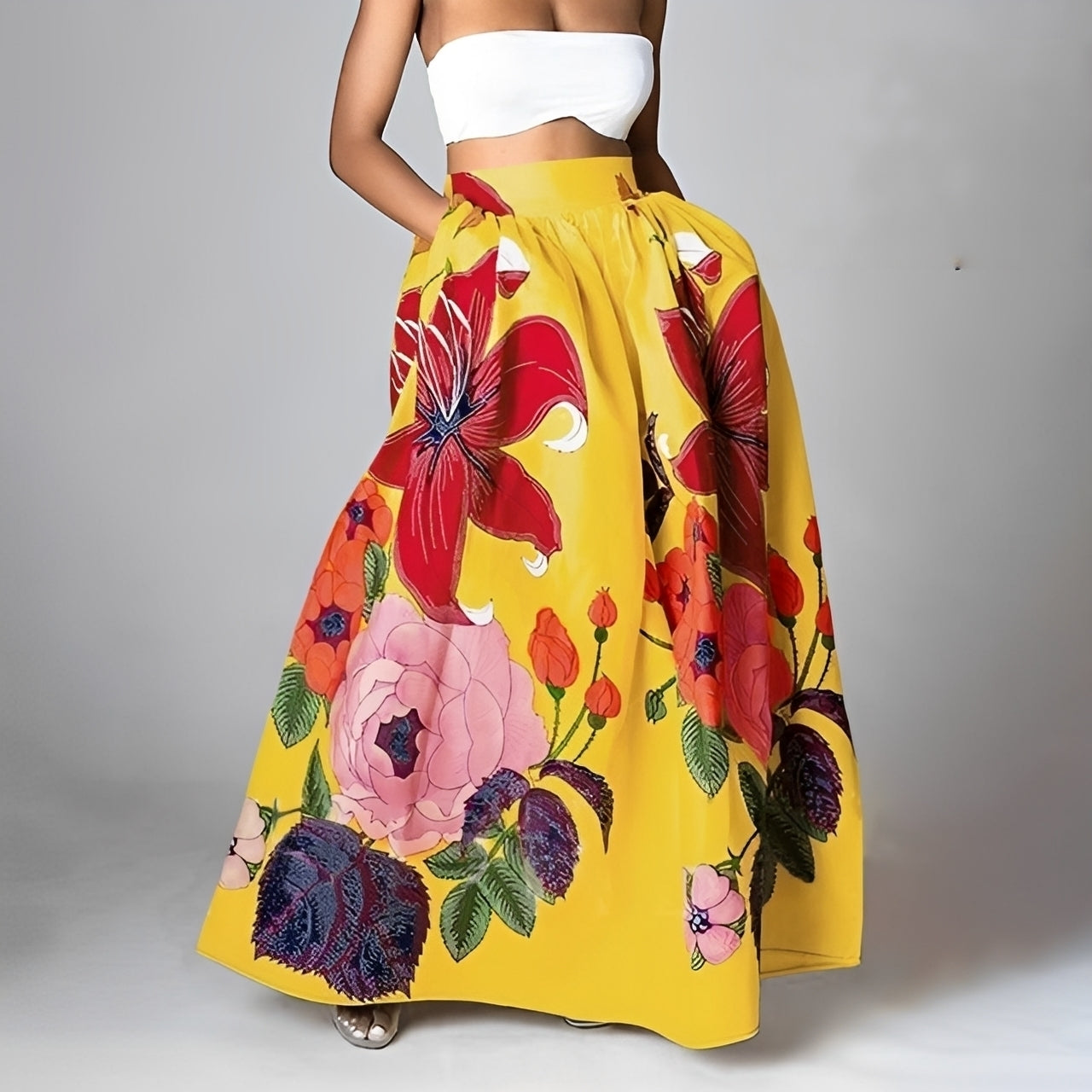 Jessica - Edler Boho-Rock mit hoher Taille für Damen