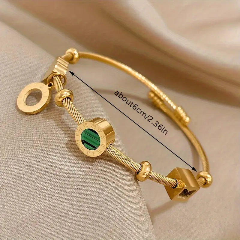 Rhian – Goldfarbenes Signaturarmband
