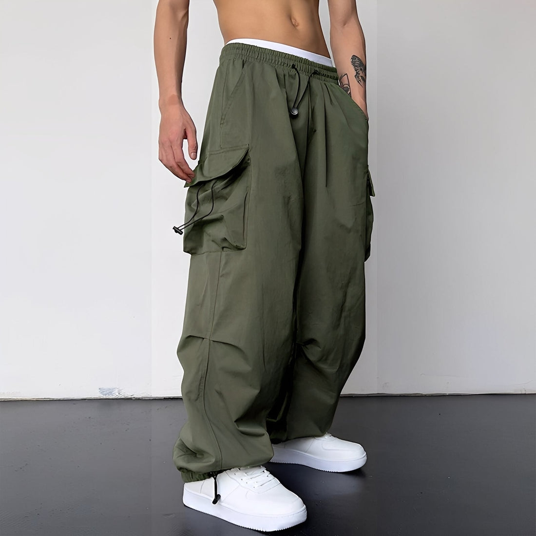 Kaleb - Stylische Cargo-Hose mit weitem Bein