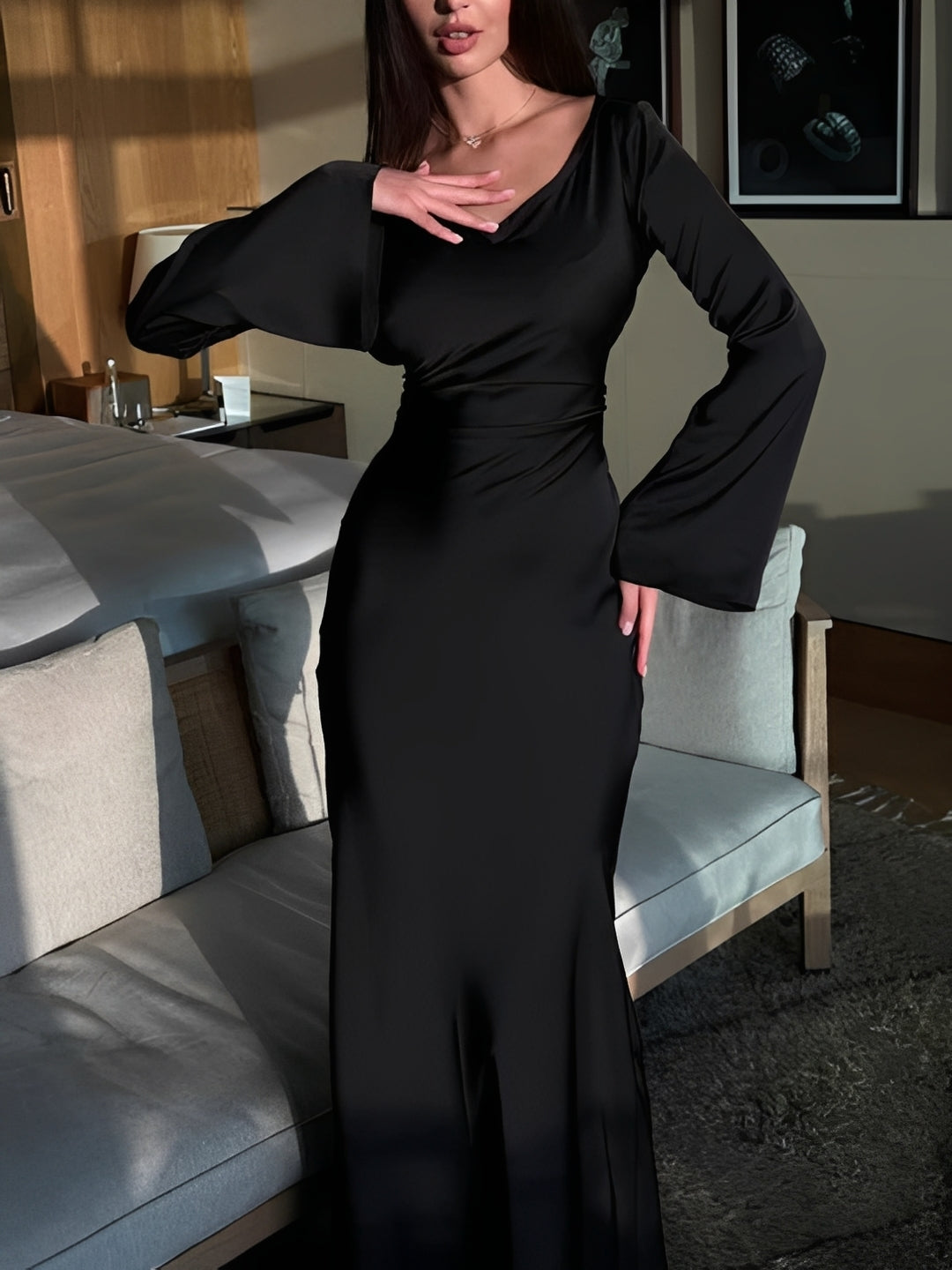 Josie - Bequemes Langarmkleid