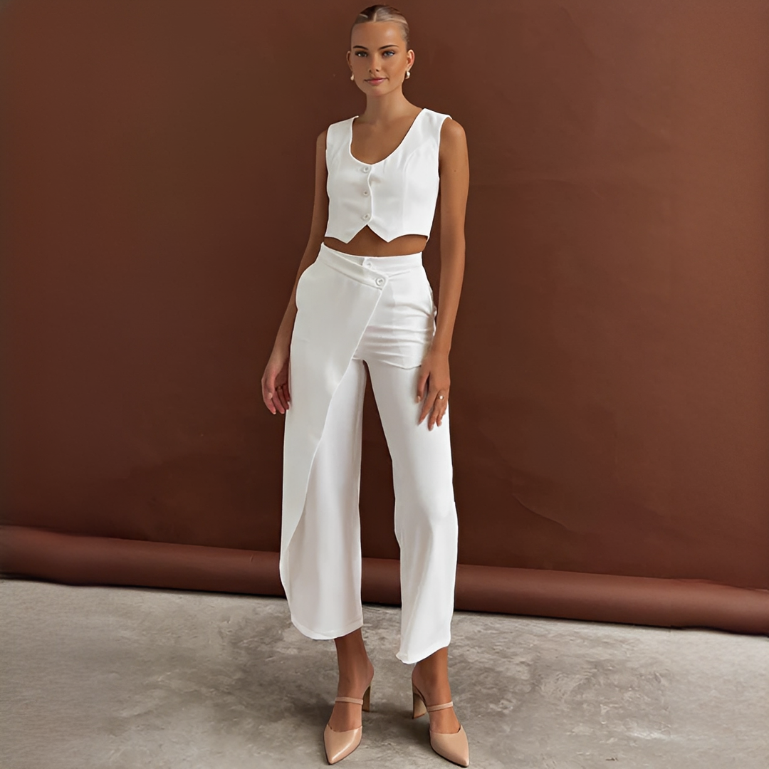 Agnes - Modisches Set aus Weste und Hose