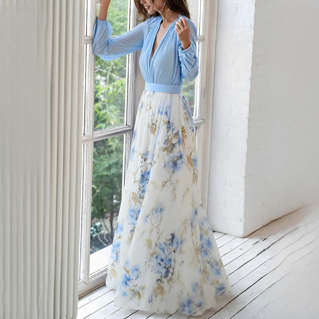 Mitchellie - Stylisches Damenkleid mit V-Ausschnitt